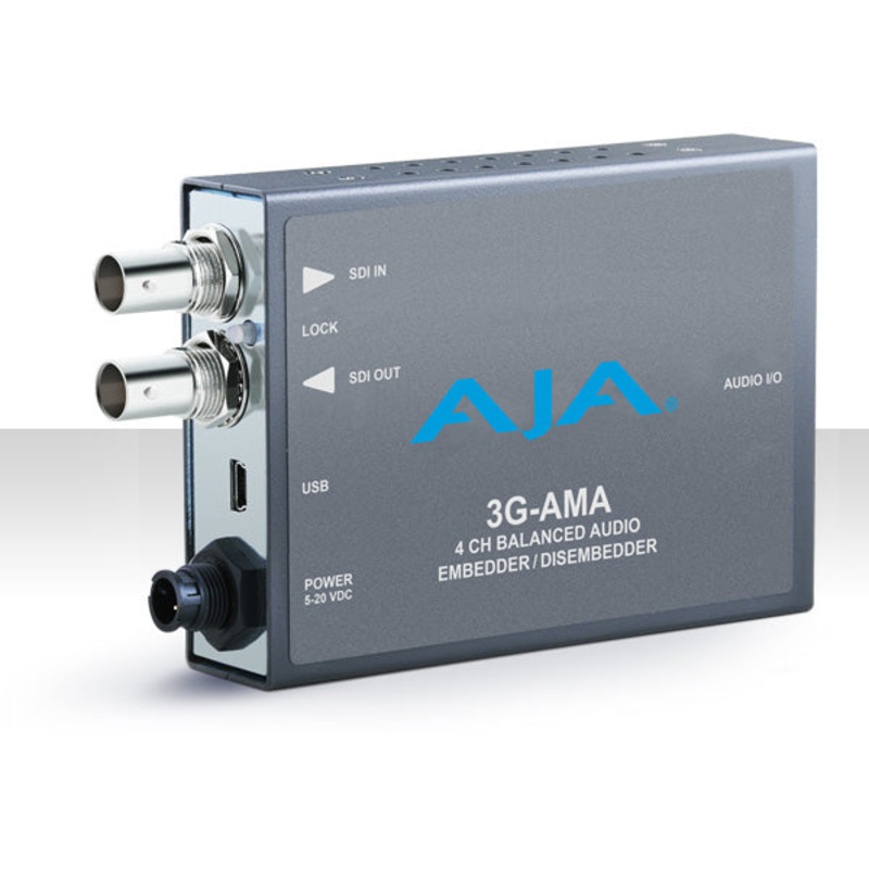 AJA 3G-AMA 3G-SDI Analog Audio Embed/Disembed Mini Converter – 3G-AMA-R0