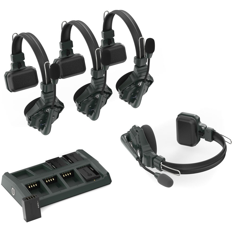 HOLLYLAND SOLIDCOM C1-4S Full Duplex Wireless Intercom System with 4 Headsets – HL-SOL-C1-4S-MM
