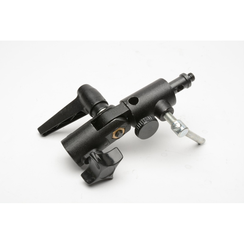 Manfrotto 026 Swivel Lite-Tite Umbrella Adapter with 3/8″ Stud Flash Bracket