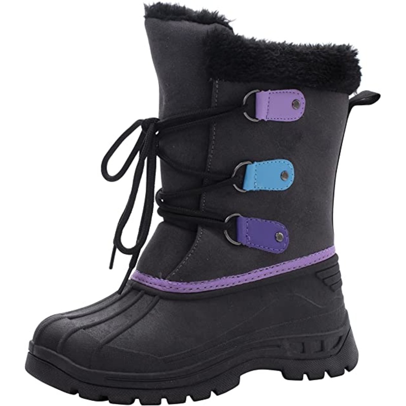 AQUAKIX Black Fur Snow Boots (J5)