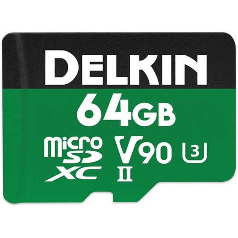 Delkin Devices 64GB POWER UHS-II microSDXC Memory Card with microSD Adapter