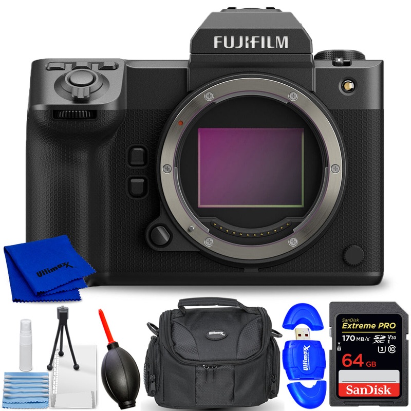 FUJIFILM GFX100 II Medium Format Mirrorless Camera 600023590 – 7PC Accessory Kit