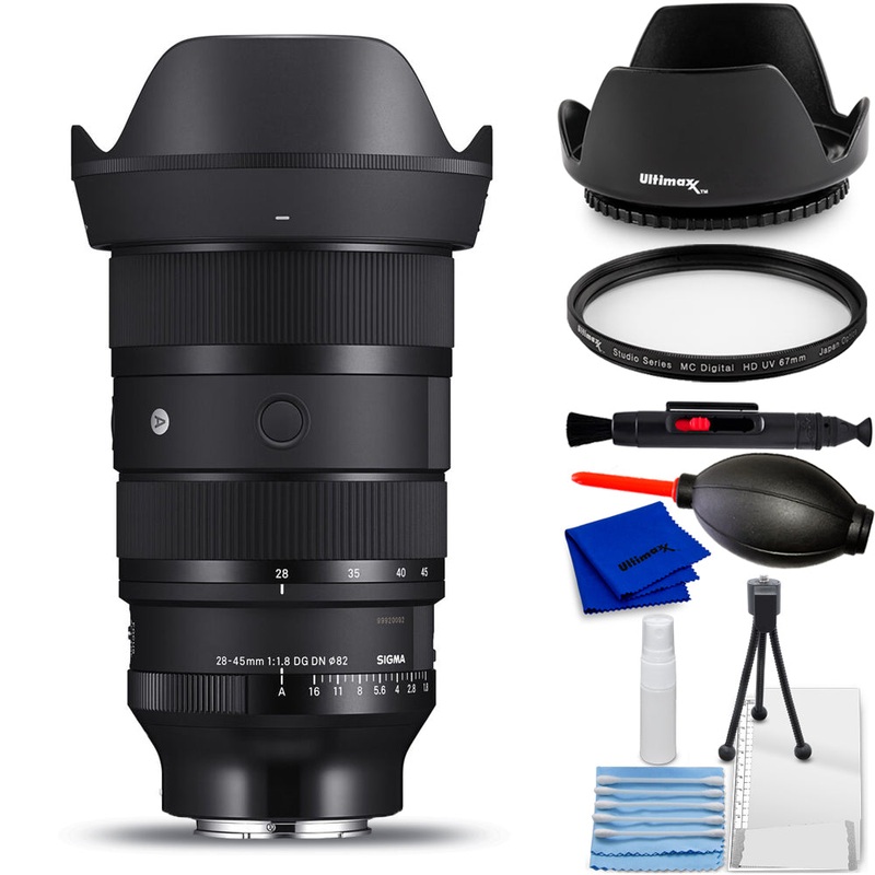 Sigma 28-45mm f/1.8 DG DN Art Lens (Sony E) 612965 – 7PC Accessory Bundle