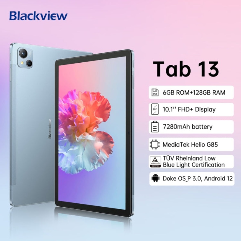 Blackview Tab 13 Tablet PC Wifi 10.1 inch 6GB+128GB Blue