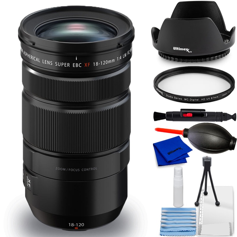 FUJIFILM XF 18-120mm f/4 LM PZ WR Lens 16780224 – 7PC Accessory Bundle