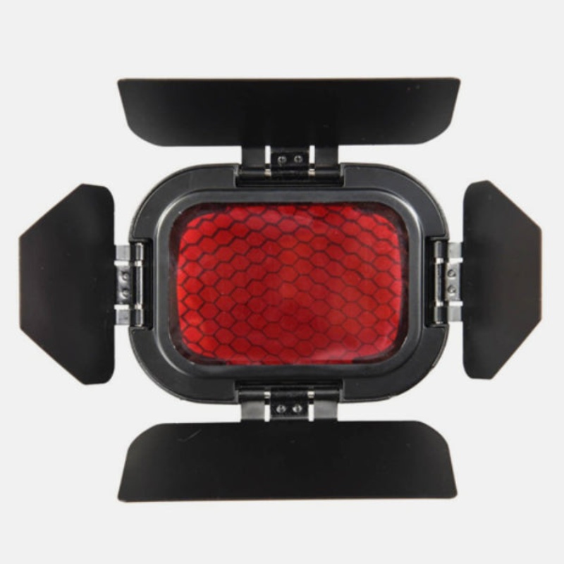 Godox Barn Door with Honeycomb Grid and 4 Color Gel Filters BD-07 (Red Yellow Blue Green) for Godox AD200