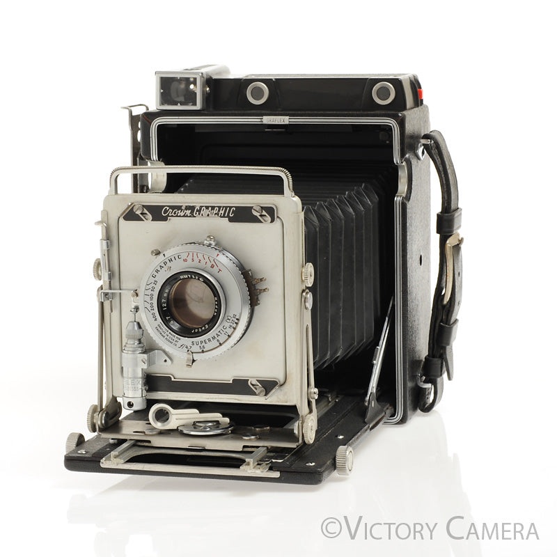 Graflex Crown Graphic 4×5 View Camera w/ 127mm f4.7 Ektar Lens [EXC]