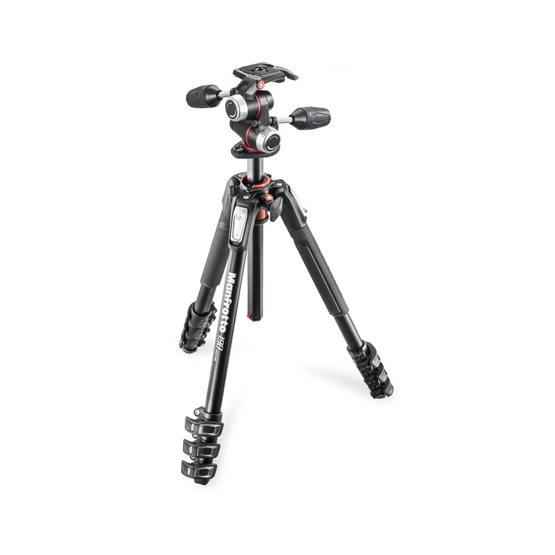 Manfrotto MK190XPRO4-3W New 190 Alu 4-Section Kit with XPRO 3-Way Head