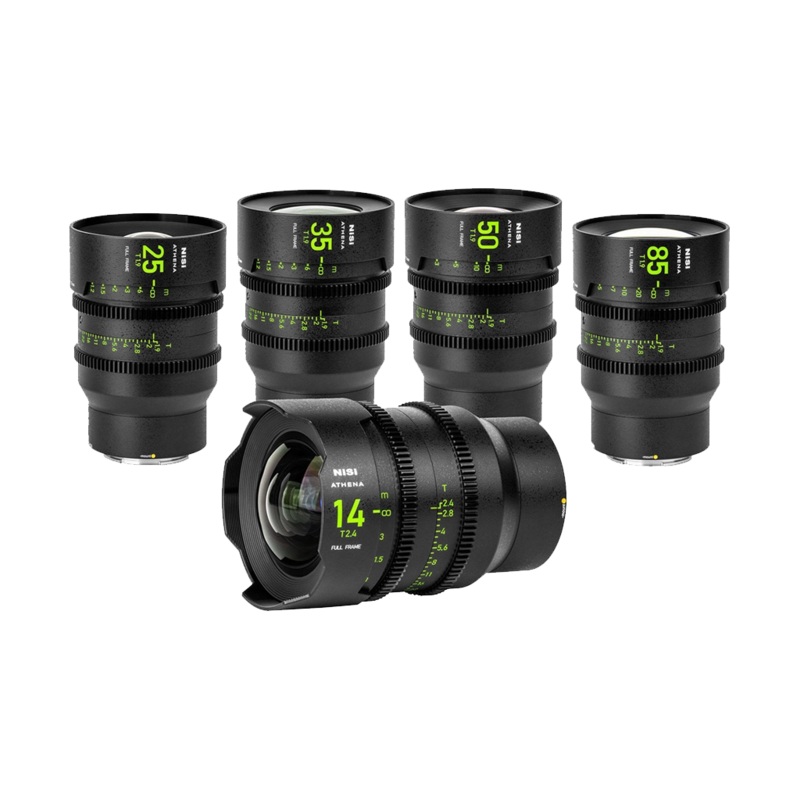 NiSi ATHENA Prime T2.4/1.9 Full-Frame 5-Lens Kit (PL Mount)