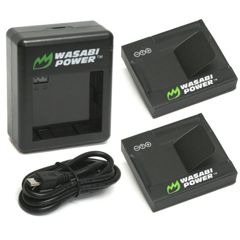 Xiaomi Yi Battery (2-Pack) and Dual Charger by Wasabi Power