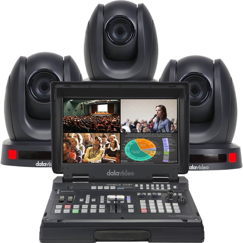Datavideo HD Creator Bundle 3x PTZ Cameras and Switcher – DATACREATEBUN1