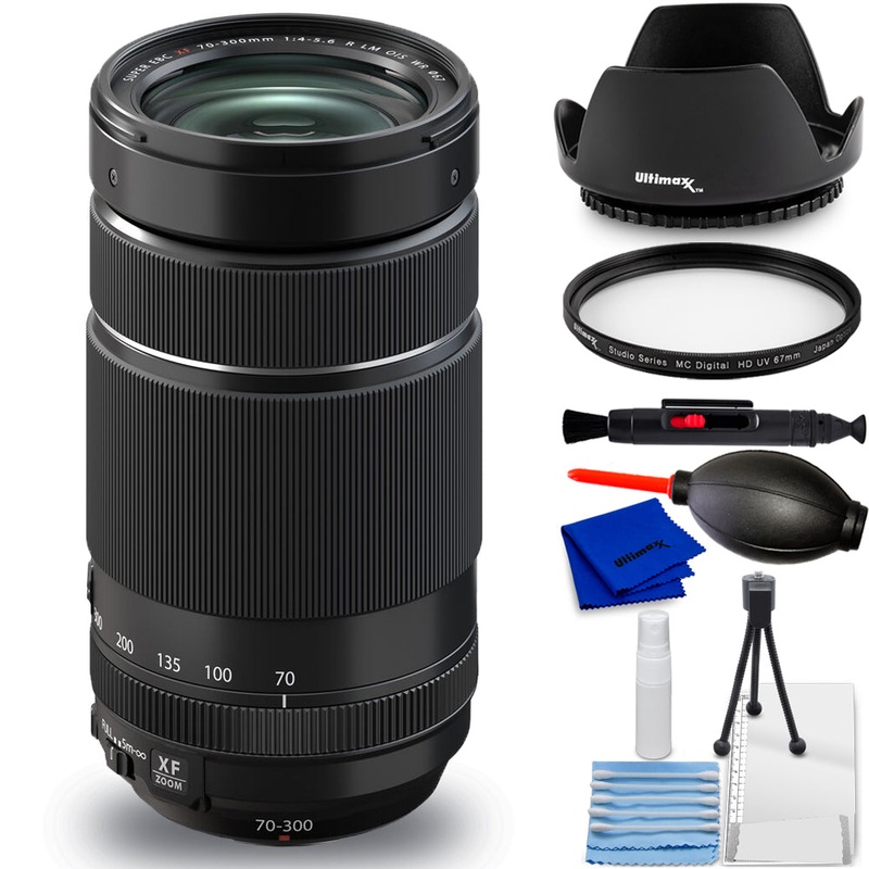 FUJIFILM XF 70-300mm f/4-5.6 R LM OIS WR Lens 16666868 – 7PC Accessory Bundle