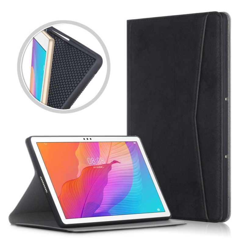 Honor Pad 6 10.1 inch Horizontal Flip Leather Case with Holder Black