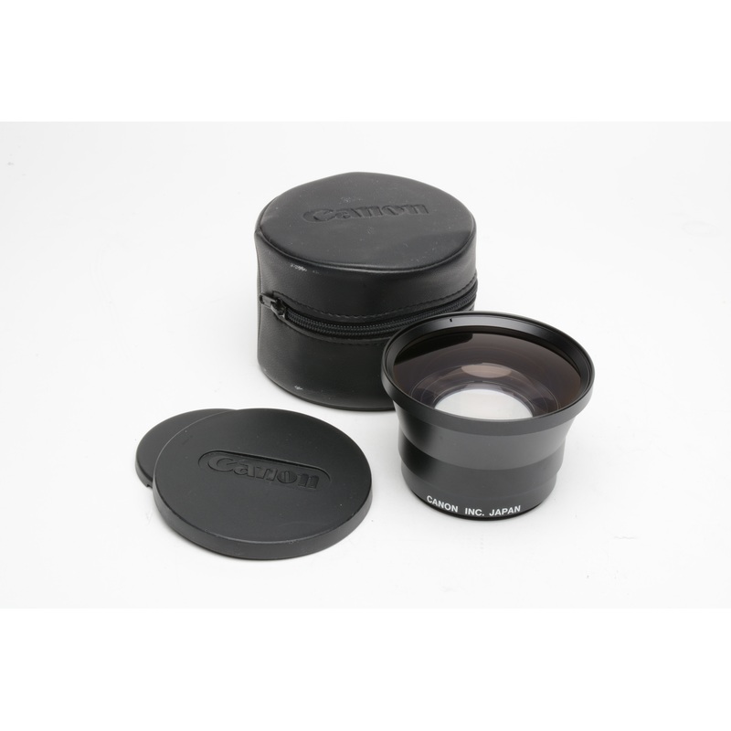 Canon wide angle auxiliary lens WD-55 .7X 55mm diameter w/cap+case