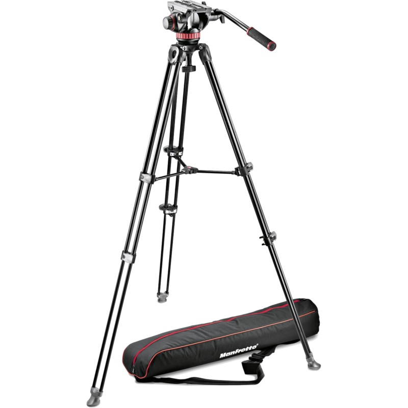 Manfrotto MAMVK502AM-1 (MVK502AM) Fluid Head and MVT502AM Tripod with Carrying Bag