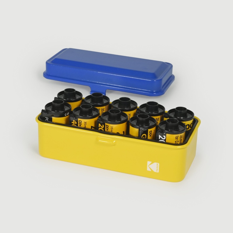 Reto Kodak 120 / 35mm Film Case – Blue Lid / Yellow Body