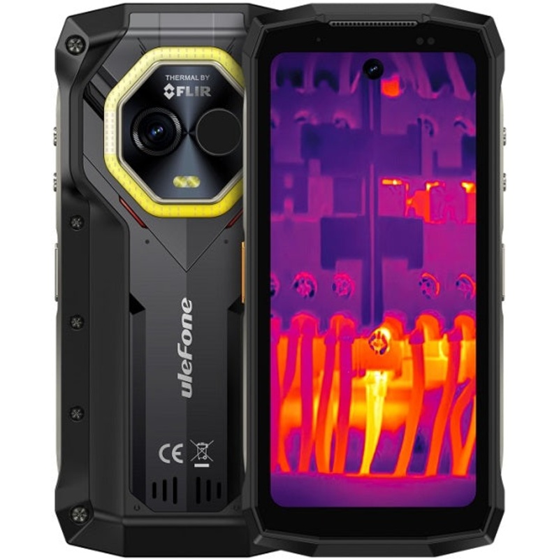 Ulefone Armor Mini 20T Pro 5G Rugged Phone Dual SIM Thermal Imaging Camera 8GB+256GB Black