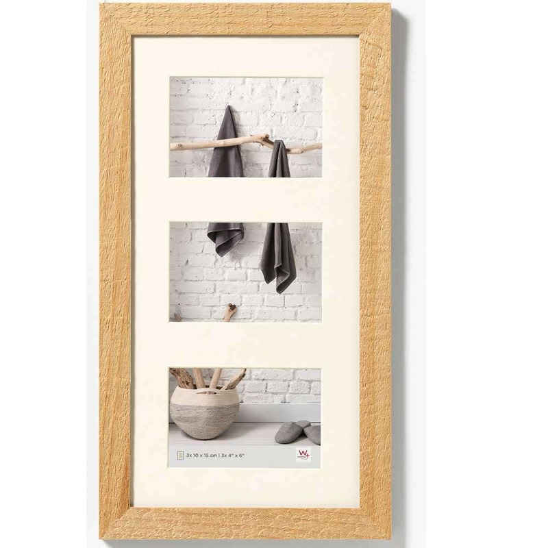 Walther Home Wooden Picture Frame – 18×9 inch – (Insert for 3x 6×4 inch) Nature