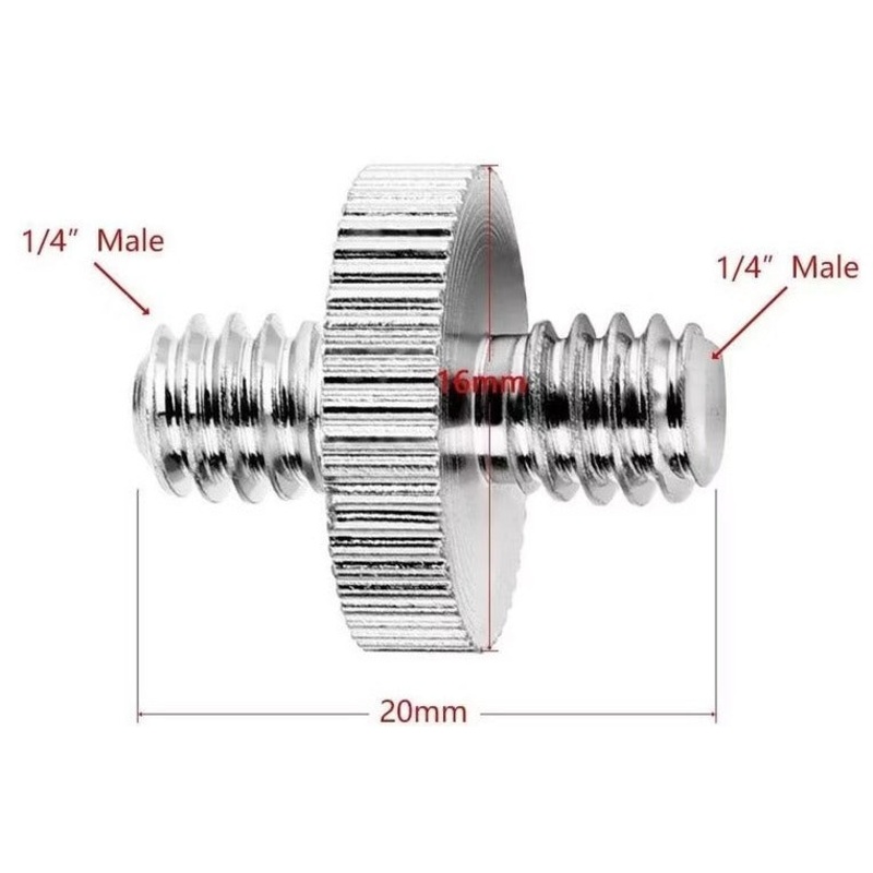 1/4″ Male to 1/4″ Male Threaded Adapter Screw Double Male Screw Adapter Camera Screw (CS146)