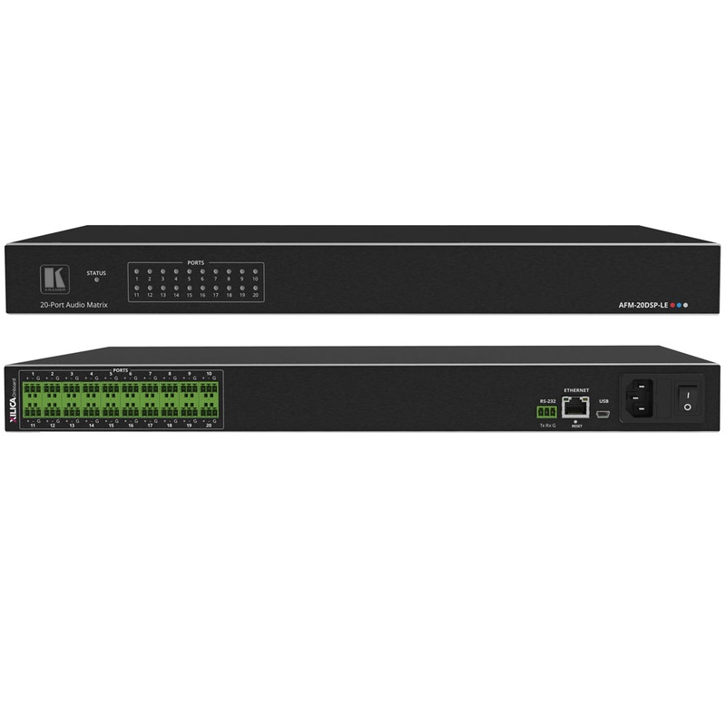 Kramer Electronics AFM-20DSP-LE 20-Port Audio Matrix with DSP and Interchangeable Inputs and Outputs – Lite Edition