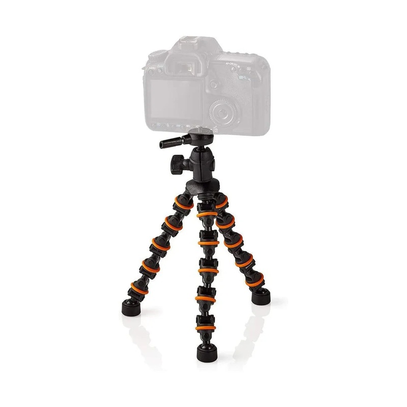 Nedis Mini Tripod Flexible 26cm – Black & Orange