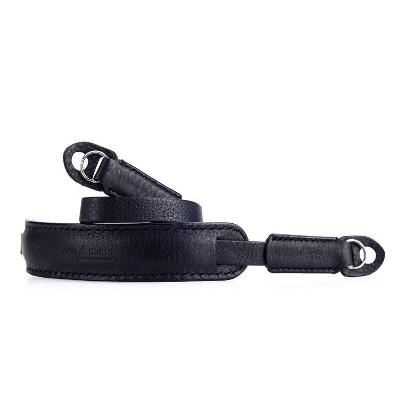 Arte di Mano Classic Neck Strap, 95cm – Minerva Black with Black Stitching