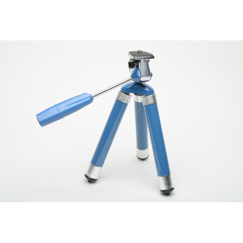 Prinz 430-85 Blue metal telescoping tripod 7″ folded 42″ extended