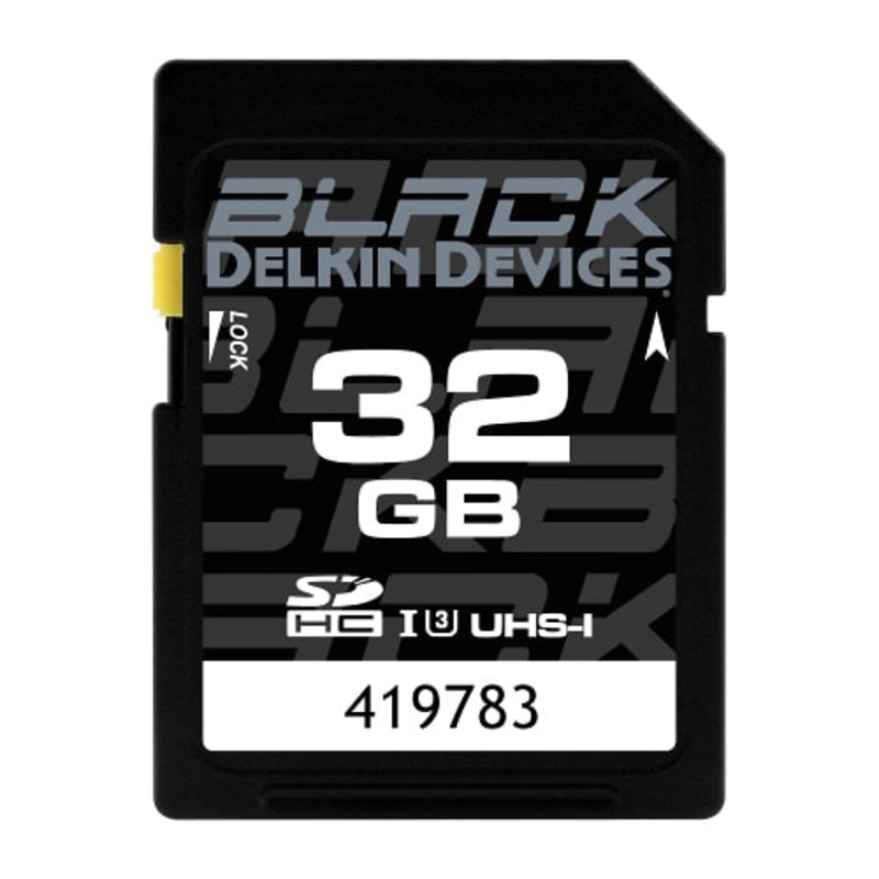 Delkin Devices BLACK UHS-I Rugged SD Memory Card V30 (Choose Capacity) 32GB